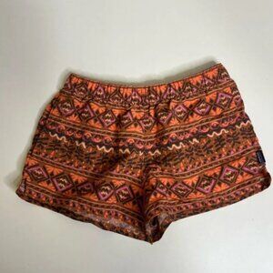 Patagonia Barely Baggies Women’s M Print Shorts Multicolor Geometric Inseam 2”